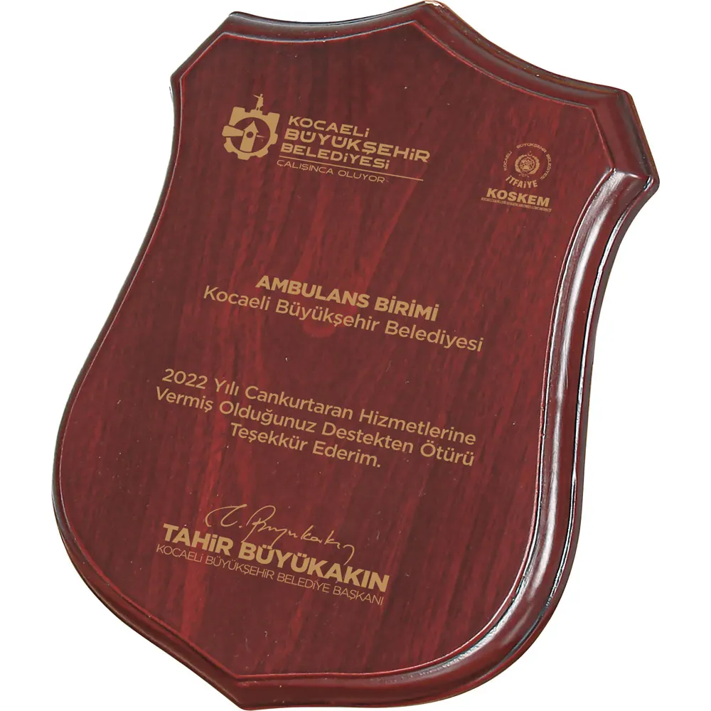 BK-75 Ahşap Plaket